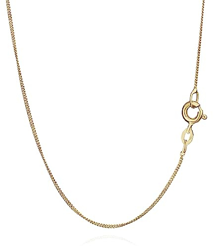 NKlaus 40cm Panzerkette 750 Gelbgold 18 Karat elegante Halskette filigrante Breite 0,8mm Collier 1,2g federleicht 5859