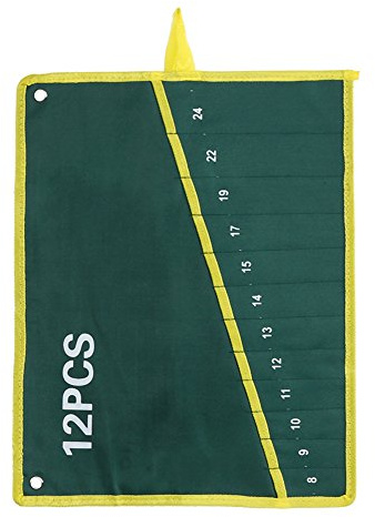 Fdit Bolsa Enrollables para Herramientas Estuche para Herramientas Almacenamiento Llave Inglesa Alicates Organizador Bolsa Lienzo 6/8 / 10/12 / 14/25 Bolsillos Socialme-EU(12PCS)