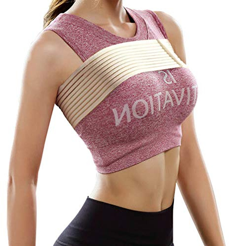 Luwint Bounce Breast Compression Band - Post Surgical Implant Stabilizer Strap Support Brace Bandage (Beige)