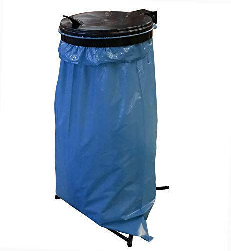 QUICK STAR - Supporto per Sacco della Spazzatura con 25 Sacchi della Spazzatura da 120 Litri, in lamiera d'Acciaio, Colore: Giallo