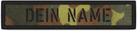 Patch Bundeswehr Namens-Schild Flecktarn Schablonen Schrift BW #32068