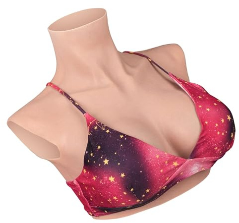 KUMIHO Silikon Brüste für Crossdresser Transgender - Realistische Fake Brüste C-G Cup, mit Hauttextur & natürlichem Schwung - Ideal für Drag Queens, Cosplay & Mastektomie