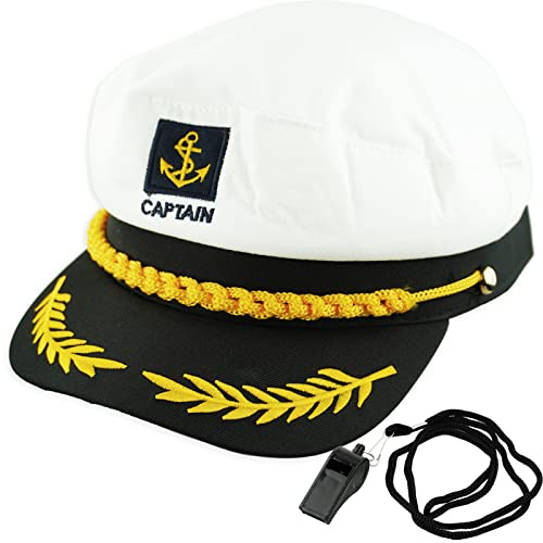 kapitänsmütze Matrosenmütze, Kapitänsmützen Herren Verstellbar Marine Accessoires, Partyhut Erwachsene Marine Mütze Damen Ideales Matrosen Kostüm Marine Hut Kapitän Accessoires