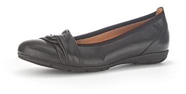 Gabor Damen Klassische Ballerinas, Frauen Flats,Slipper,Ausgehschuhe,Abendschuhe,Slip-ons,Ballerina-Schuhe,Ballett-Schuhe,schwarz,40 EU / 6.5 UK