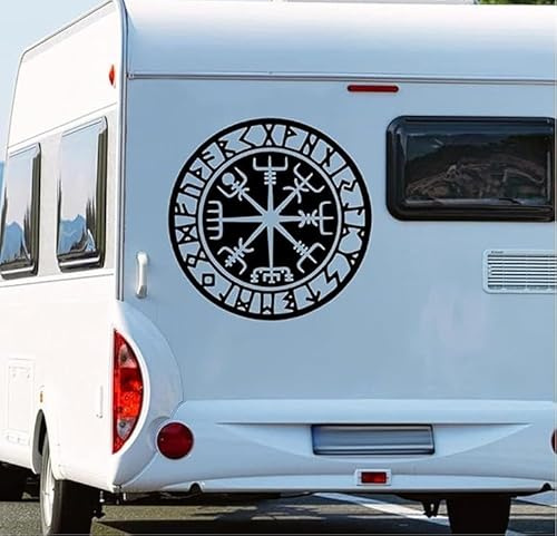 myrockshirt Kompass Aufkleber Wikinger Wikinger Wikinger Kompass nordisch Camper Wohnwagen Truck Wohnmobil Himmelsrichtung Outdoor Van Womi