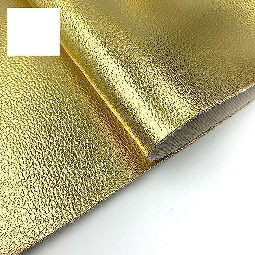 Filzstoff PU-Leder Stoff Kunstleder for Ohrringe Nähen Puppenkleidung DIY Schleife Brosche handgemachtes Material Dekor Handwerk (Color : 24 Luxury Gold, Size : A5 (20cm x 15cm))