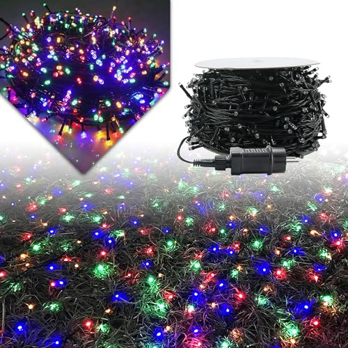 VA-Cerulean Guirnalda de 800 luces LED para exterior e interior, IP44, resistente a la intemperie, para Navidad, fiestas, decoración de habitación infantil, farolillos de colores, 80 m