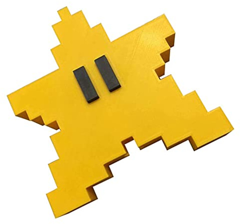 Pixelstjärna julgransspets, superrolig vintage pixel stjärna juldekoration