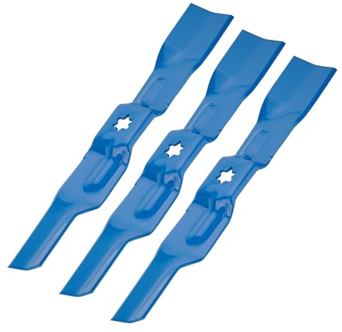 ILONPA 3 Stück 127 cm Rasenmäher Mulchmesser für Cub Cadet 942-05067 742-05067 19A30016 Klinge 127 cm Deck Rasenmäher Traktor Ersatz für 942-05067 742-05067 19A30016 (6-Punkt-Stern) ), Blau