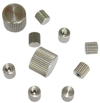 20 Stück Rändelmutter M2 M2,5 M3 M4 M5 M6 Edelstahl Rändelmutter Rundzylinder Blindende Handrändelmutter (Color : Silver, Size : M6)