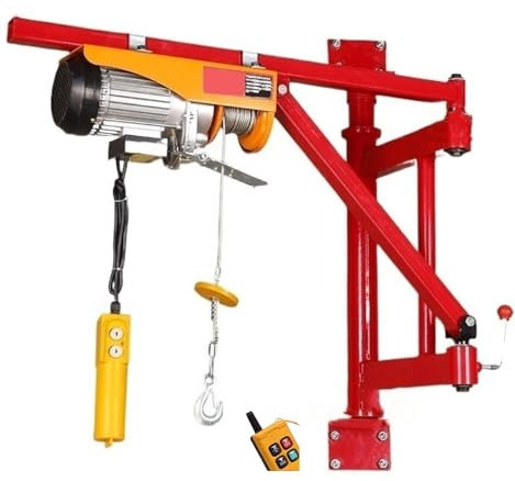 Support de grue murale + palan électrique, micro-étagère à bras pliant à double rotation, palan électrique de levage 110 V/220 V, palan domestique à culbuteur DOLUNTO (Size : 200kg Bracket+220V 20m 1