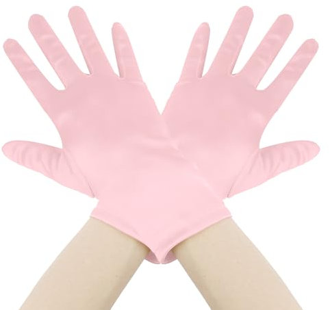 Seidenhandschuhe,20er Jahre Accessoires,50 Er Jahre Kleidung Damen,Satin Handschuhe Halbfertig,Abendhandschuhe,Handschuhe Für Halloween,Satin Handschuhe,Hochzeit Handschuhe,Rosa 1 Paar