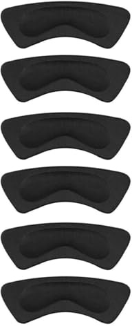ANCLLO 6 Pezzi Inserti per Cuscini per Tallone Neri, Cuscinetti per Scarpe con Impugnature per Tallone Autoadesive per Scarpe Larghe, Cuscini per Tallone Antiscivolo per Donna Uomo