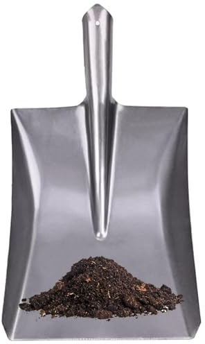 Pala da campeggio, pala piatta per giardinaggio - Pala da giardino lunga, pala da neve pesante, pala ergonomica in metallo, robusta pala piatta multifunzionale per edilizia, paesaggistica, giardino