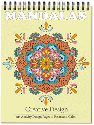 Jadeso Libro da colorare per adulti, Mandala, formato A4, 30 splendidi motivi con mandala, libro da colorare per adulti