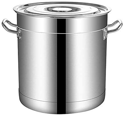 OWOHYG Olla de Acero Inoxidable, Olla de Acero Inoxidable con Tapa para elaboración casera de Cerveza, Jarabe de Arce, Olla de Acero Inoxidable para cocinar(40 * 40cm)