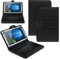 Naukita Tablet Hülle kompatibel mit NokiaT21 T20 Tasche Tastatur Universal Schutzhülle Keyboard QWERTZ Layout, Farben:Schwarz