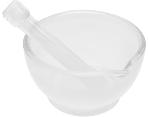 TOVINANNA Mortier Pilon Verre Mélangeur Broyeur pour Médicaments Épices Cuisine Laboratoire