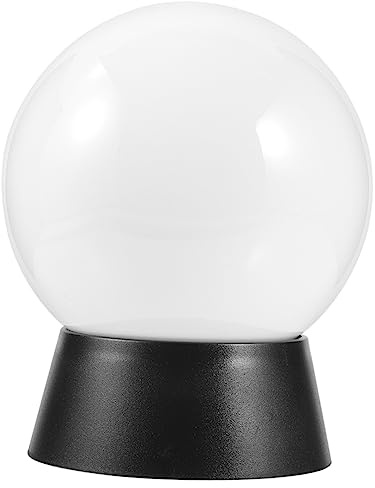 ibasenice Led Outdoor Wall Light Modern Round Sphere Wall Lamp for Garden Yard Porch, Striped Glass E27 Socket, 200mm Wall-Mounted Exterior Lighting Fixture