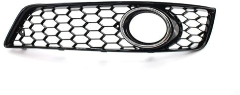 MNEVZX Kühlergrills Passend für Audi A3 8P 2009–2013, Frontstoßstange, Nebelscheinwerfer, Renngrill, 1 Paar, Wabennetz, Nebelscheinwerfer-Kühlergrillabdeckung Nieren Kühlergrill(Chrome Silver)