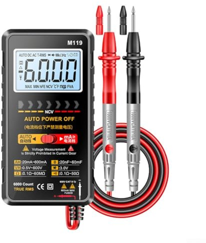 Affidabile multimetro digitale tascabile M119, 6000 conteggi per elettronica professionale e uso domestico