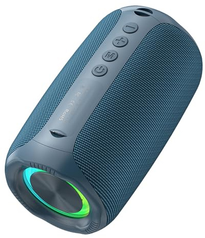 Jectse Immersive 8W Full Range Portable Speaker with RGB Lights, High-Fidelity Sound for Home/Party, Compact and Wireless (Blue)