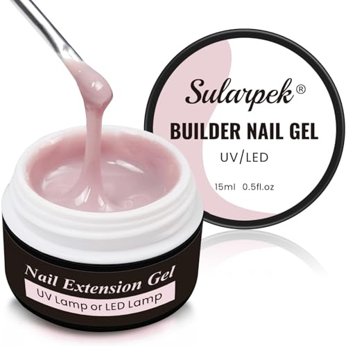 Sularpek 15 ML Aufbaugel für Gelnägel, Acrylgel für Nägel, Gel Nnägel, UV Nagellack für Nägel Reparatur, Verstärkungsverlängerung für Nagelstudio(Nude)