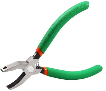 Koautios Glass Cutter Pliers, Mosaic Glass Cutting Tool, Precision Tool for Finishing, Ergonomic Mechanism, Suitable for Crafts and, 6inch