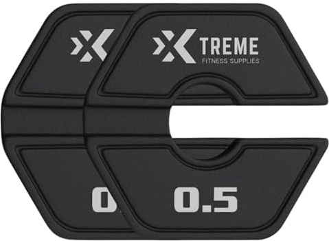 Xtreme Fitness Add-On Flex Plates 2 Stück 0.5 kg, Robuste Gummi Hantelscheiben für Langhantel und Kurzhantel, Flexible Micro Plates für präzise Steigerung