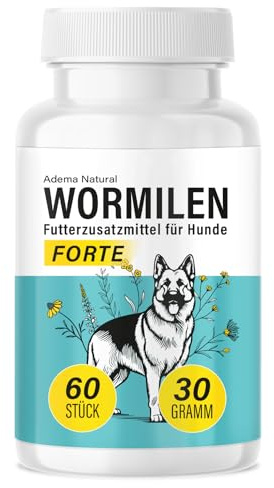 ADEMA NATURAL® WORMILEN Presslinge - Kur für Hunde - vor, während und nach Befall - natürliches Mittel für Magen & Darm bei WURMBEFALL