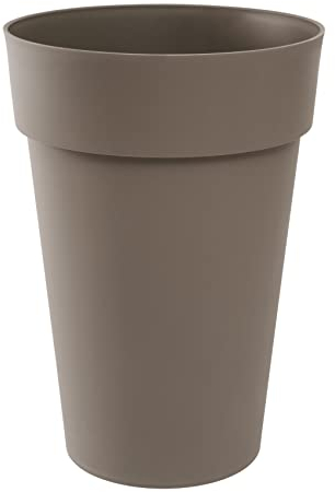 EDA - Pot de Fleur Vase Haut TOSCANE Ø 46 cm - Volume 67 L - Ø 46 x H.65 cm - Taupe
