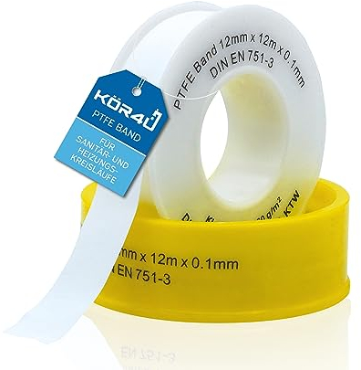 kör4u 1 nastro in teflon DVGW per gas e acqua PTFE nastro sigillante