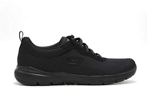 Skechers Flex Appeal 3.0 First Insight, Sneakers Mujer, Negro (Black Mesh Trim), 37 EU