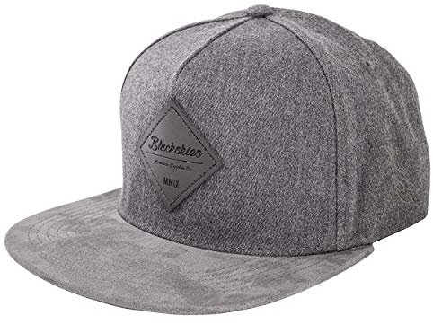 Blackskies® Port Angeles Snapback Cap | Damen Herren Baseball Mütze Kappe Kunst-Wildleder Schirm - Grau