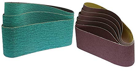1 pièce 457 * 75mm Bandes abrasives de ponçage A/O pour le polissage des métaux doux en bois 18* 3 ZA pour meulage de métaux durs, 457x75 mm, AO P800