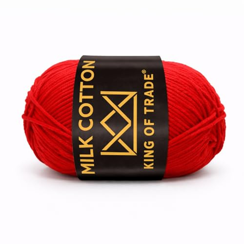 Milchwolle Milchbaumwolle Milchgarn Häkeln Stricken 100m 50g 1 Stück Rot
