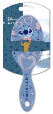 Coriex Disney Stitch Spazzola per Capelli Donna Bambina Wet Brush Districante Spazzola per Capelli Bagnati e Asciutti Minnie Marie Baby Yoda Stitch Gadget (Blu Stitch)