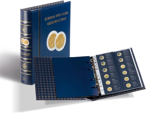 Leuchtturm Münzalbum Classic-Optima, €uropas 2-€URO-Gedenkmünzen inkl. Schutzkassette, blau, Band 4