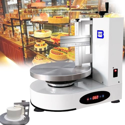 Hydravex Birthday Cake Cream Smooth Coating Decoration Machine, 4-12Inch Cakes Butter Cream Spreading Machine, Adjustable Cake Icing Smoother Tool, Baking Birthday Cake Frosting Machine