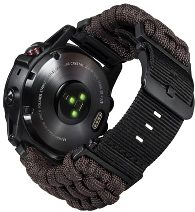BINLUN Kompatibel mit Garmin Armband 20mm 22mm 26mm, Geflochtene Paracord Nylon Armbänder Passt für Quickfit Militär Sports Ersatzarmband für Forerunner/für Instinct/für Fenix Herren