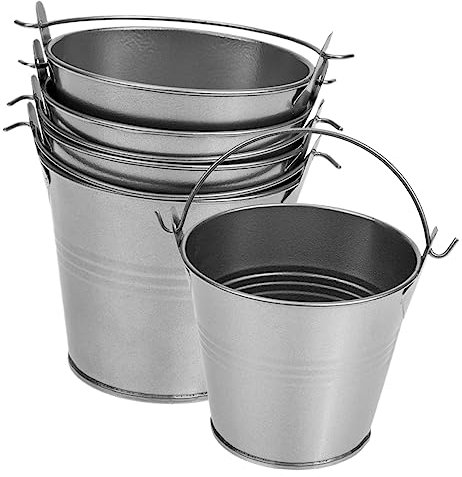 KONTONTY 5st Blecheimer Zur Aufbewahrung Pflanzen Dekor Mini-töpfe Blumentopf Bauernhaus Kleine Eimer Partybevorzugungseimer Eimer Und Eimer Aus Metall Kleiner Blecheimer Haushalt Eisen