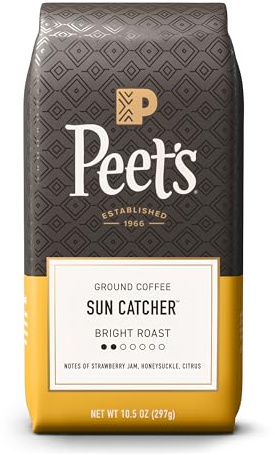 Peet's Coffee, Light Roast Ground Coffee, 100% Arabica Coffee - Sun Catcher Blend 10.5 Ounce Bag