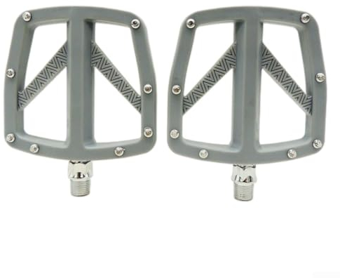 Fahrradpedale, Nylon, MTB, Mountainbike, Rennrad, Pedal, Stahlschaft, Lauffläche, abgedichtetes Lager, breite Fahrradpedale (grau)