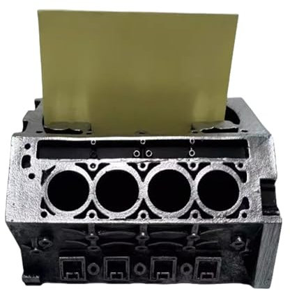 Motorblock-Visitenkartenhalter – Handgefertigter Visitenkartenhalter, Karten-Bastelhalter, einzigartige Schreibtischdekoration, Motormodell, Visitenkartenhalter für jedes Auto