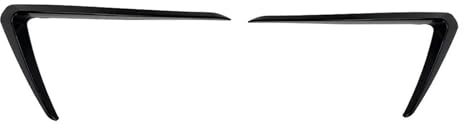 DZSQOMHGD Auto Frontspoiler Lippe Schwarz Front Stoßstange Splitter Für VW Für Golf 7 Für MK7 Für GTI 2013-2016 Nebel Licht Abdeckung Air Vent Trim Flap Body Kit Bumper Protector(2PCS Upper Splitter)