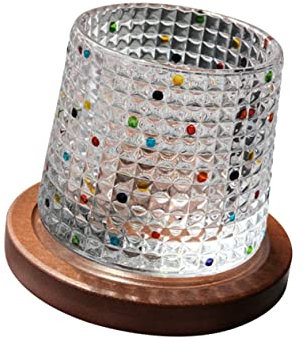 PAMINGONO 1 Set Bicchiere Da Whisky Rotante Tazza Di Whisky Bicchieri Da Whisky Giapponesi Bicchieri Da Liquore Delicata Coppa Da Cocktail Whisky Giapponese Bicchierini Di Legno Transparent