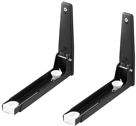 Nexusectar Support de montage mural pour four, support mural d'étagère à micro-ondes | 304 support de four pliable en acier inoxydable 8 x 8,5 pouces | Kit de montage pour micro-ondes