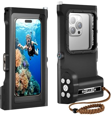 Custodia Impermeabile Smartphone IPX8 Porta custodia cellulare impermeabile 15m Subacquea compatible per iPhone 13 14 15 16 Pro 13 14 15 16 Pro Max Samsung S25 S24 S23 Xiaomi Redmi Note 14 13 12