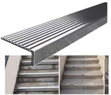 Stainless Steel Non Slip Stair Nosing Edge Trim Custom Size Stair Edging Protector For Step Edge Protector, Stair Edging, Transition Strip, Metal Corner Trim(W 5CM(2IN),L 130cm(51 in))