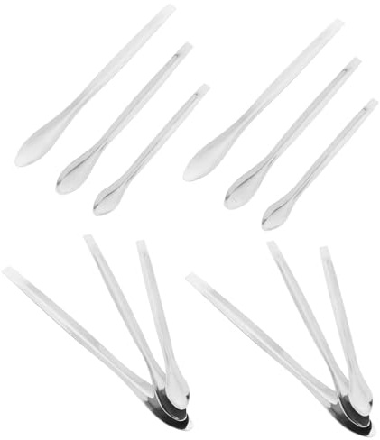 ABOOFAN 12 Piezas Cuchara De Laboratorio Acero Inoxidable Cuchara Para Reactivos